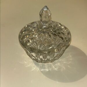 Vintage Crystal Dish with Lid